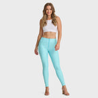 WR.UP® جلد صناعي - خصر مرتفع - طول كامل - أزرق سماوي