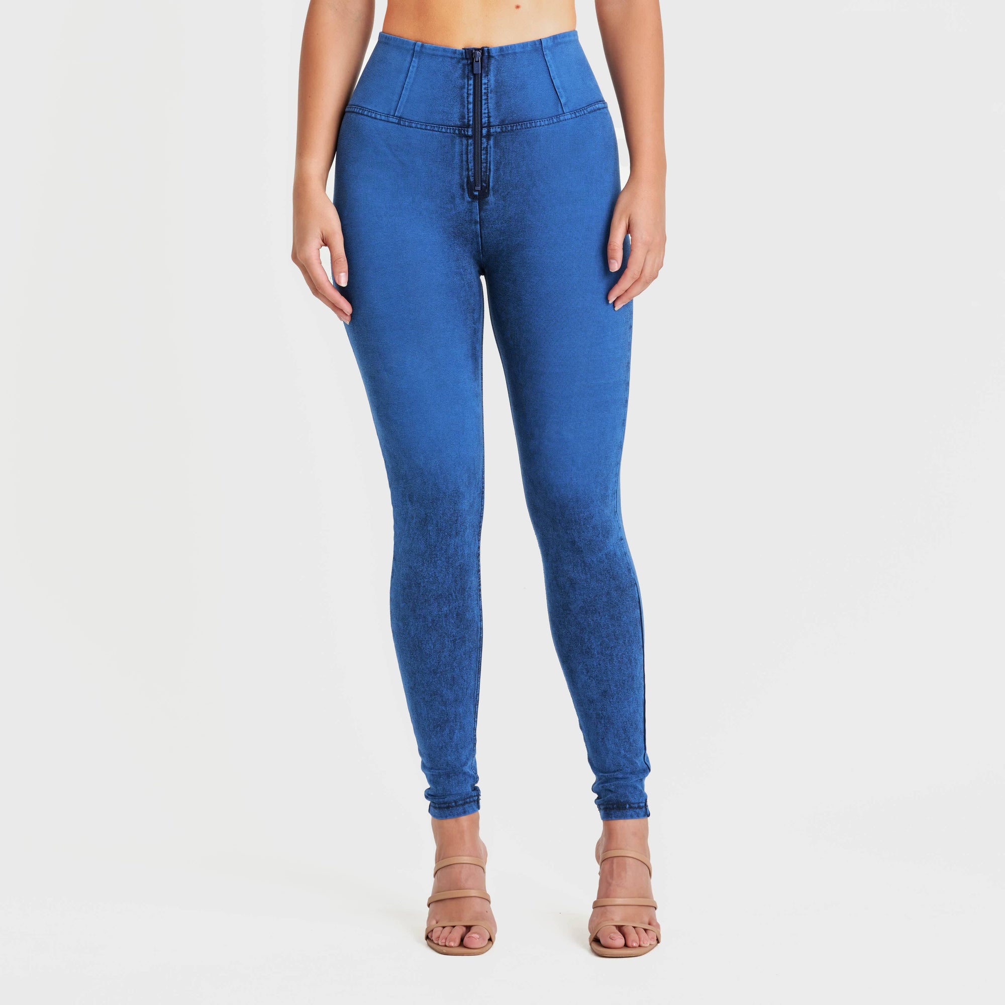 WR.UP® Denim - High Waisted - Full Length - Cobalt Blue + Blue Stitching