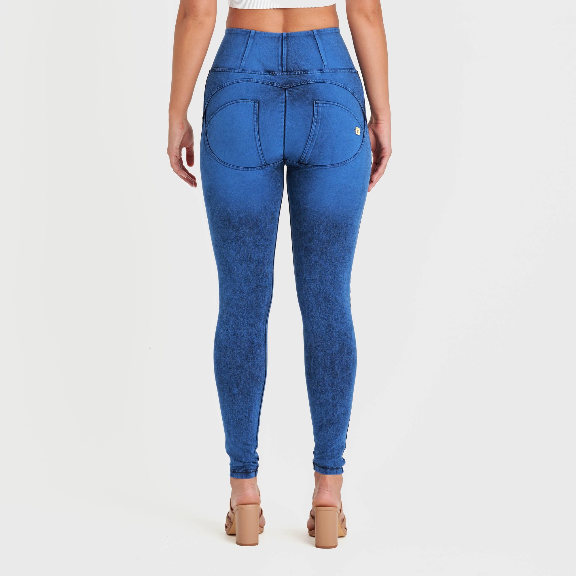 WR.UP® Denim - High Waisted - Full Length - Cobalt Blue + Blue Stitching