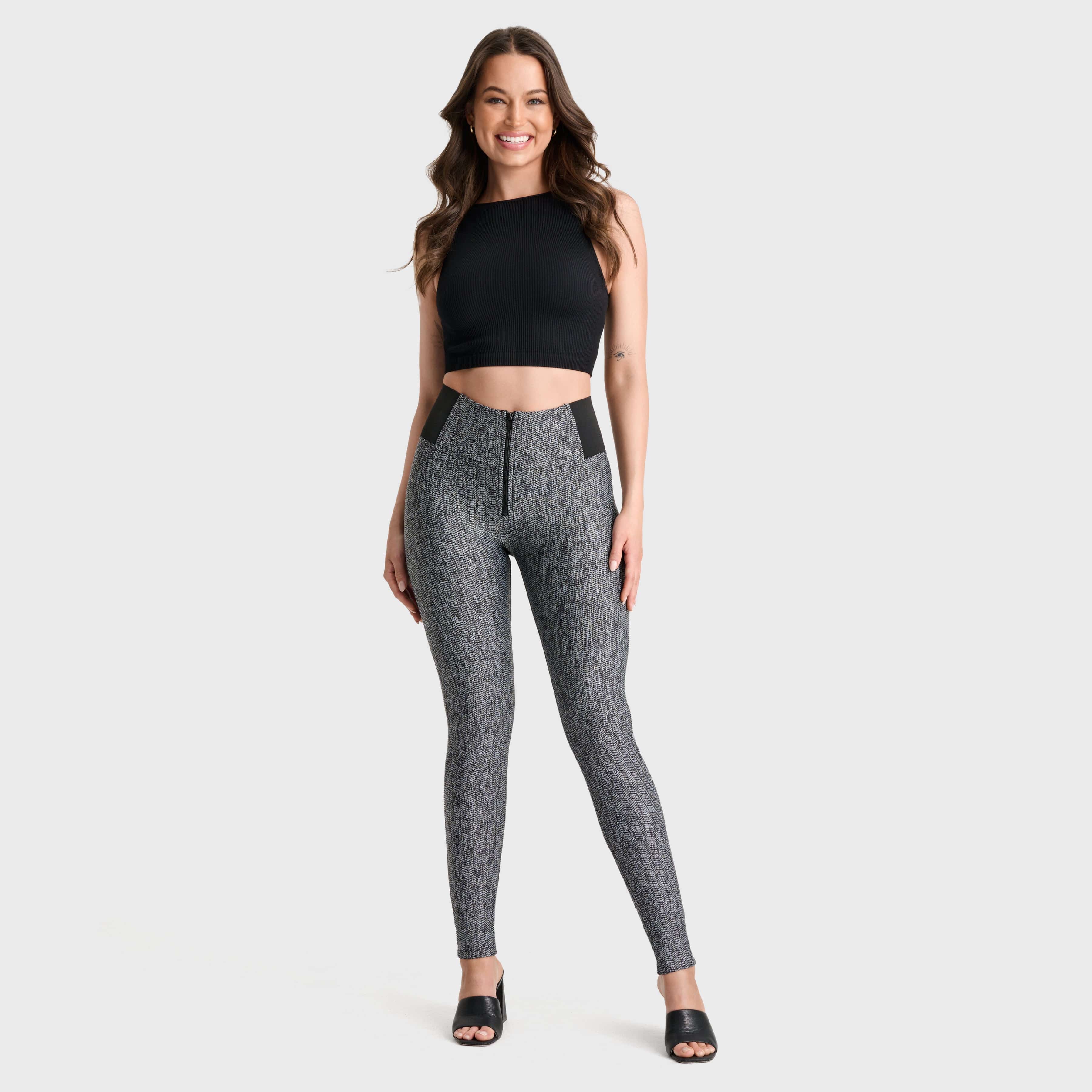 WR.UP® Jacquard - High Waisted - Full Length - Grey