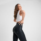 WR.UP® بنقشة النمر - خصر مرتفع للغاية - طول كامل - أسود