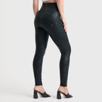 WR.UP® بنقشة النمر - خصر مرتفع للغاية - طول كامل - أسود