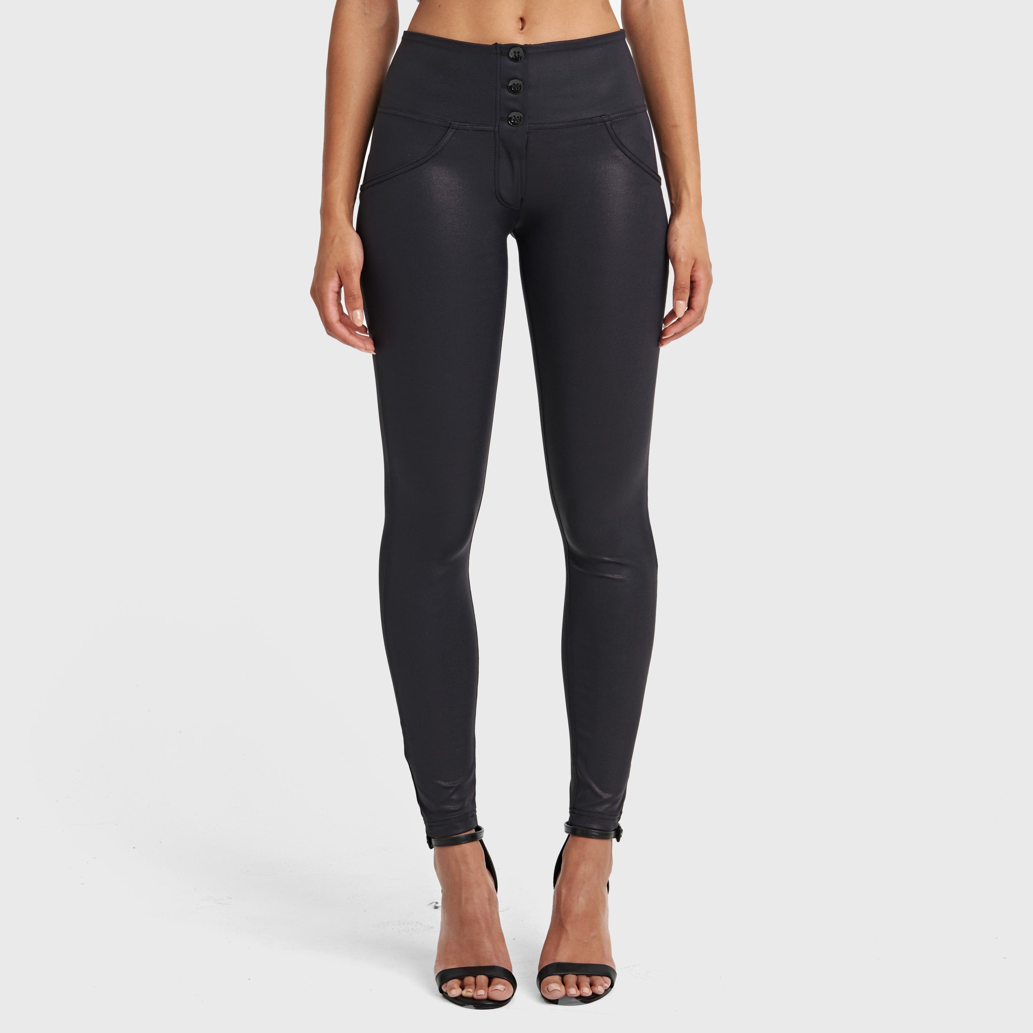 WR.UP® خيوط لامعة معدنية - خصر مرتفع - طول كامل - أسود داكن 