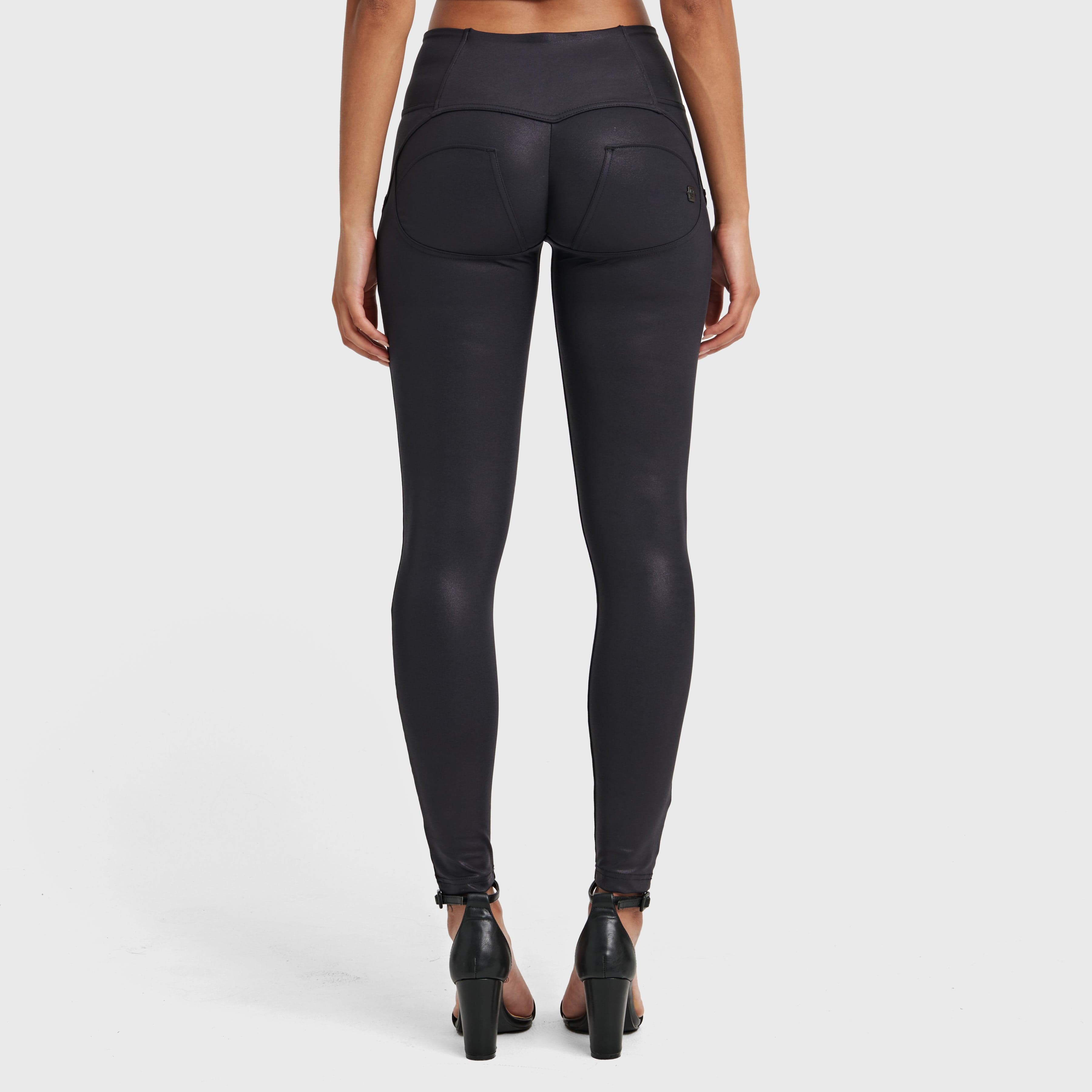 WR.UP® خيوط لامعة معدنية - خصر مرتفع - طول كامل - أسود داكن 