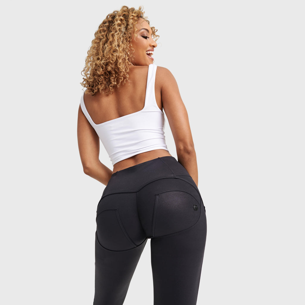 WR.UP® خيوط لامعة معدنية - خصر مرتفع - طول كامل - أسود داكن 