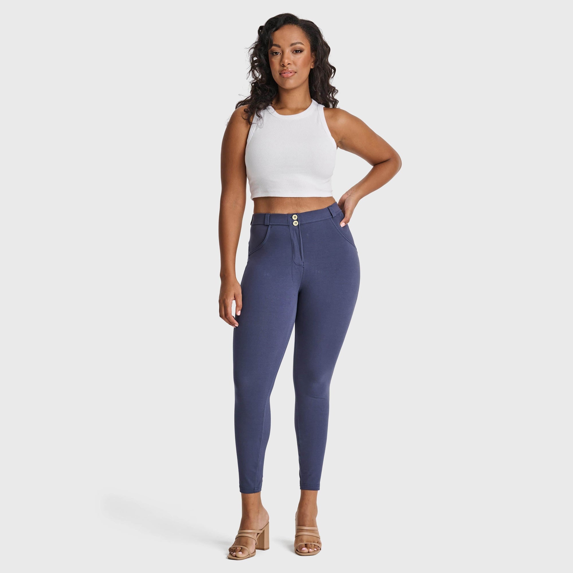 WR.UP® Curvy Fashion - High Waisted - Full Length - Indigo Blue