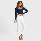 WR.UP® جلد صناعي - خصر متوسط ​​الارتفاع - طول كامل - أبيض 