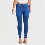 جينز WR.UP® - خصر متوسط ​​الارتفاع - طول كامل - أزرق كوبالت + خياطة زرقاء