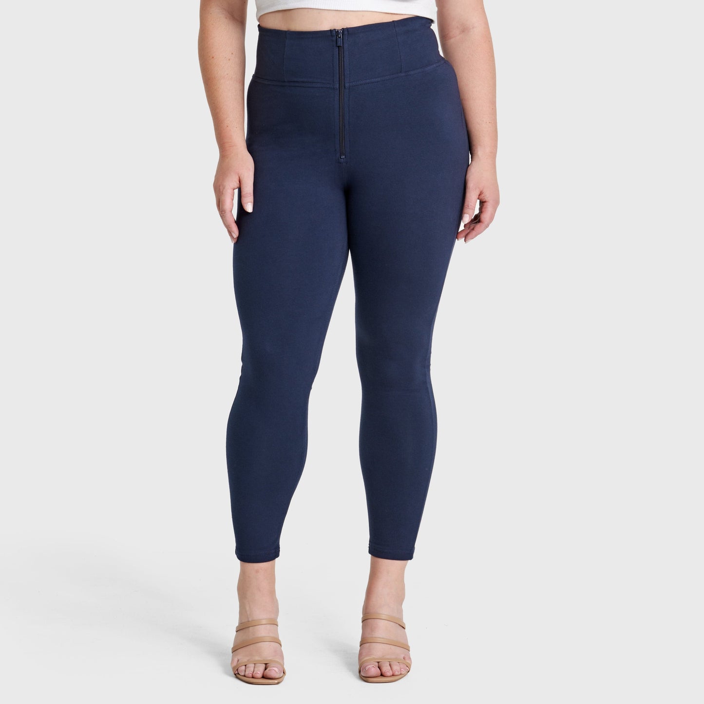 WR.UP® Curvy Fashion - Zip High Waisted - 7/8 Length - Navy Blue