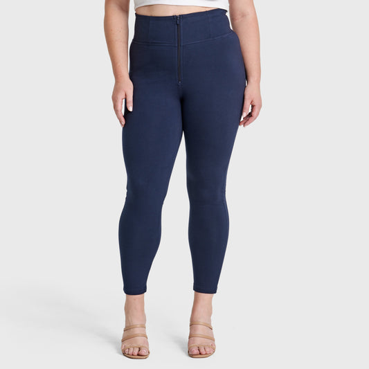 WR.UP® Curvy Fashion - Zip High Waisted - 7/8 Length - Navy Blue