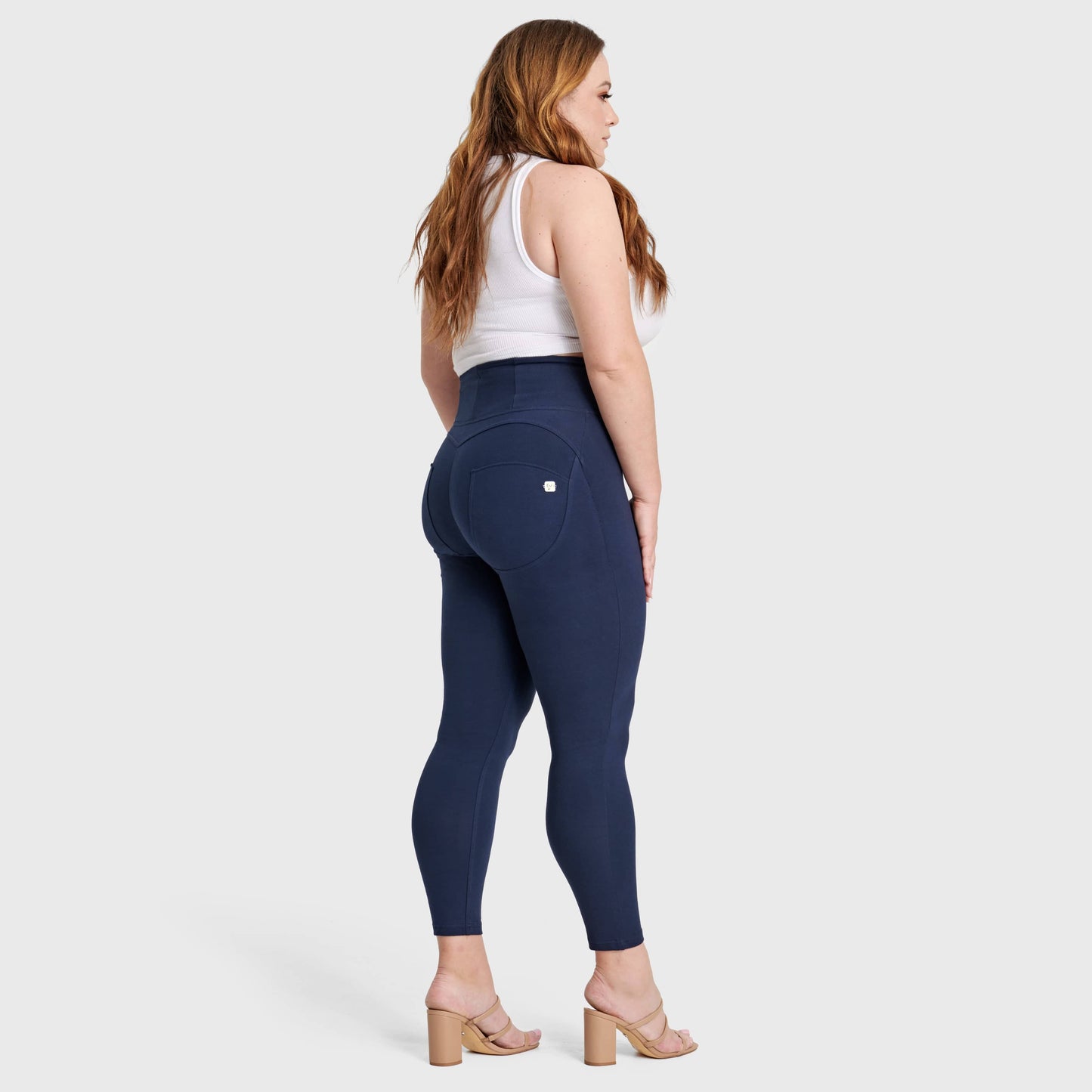 WR.UP® Curvy Fashion - Zip High Waisted - 7/8 Length - Navy Blue
