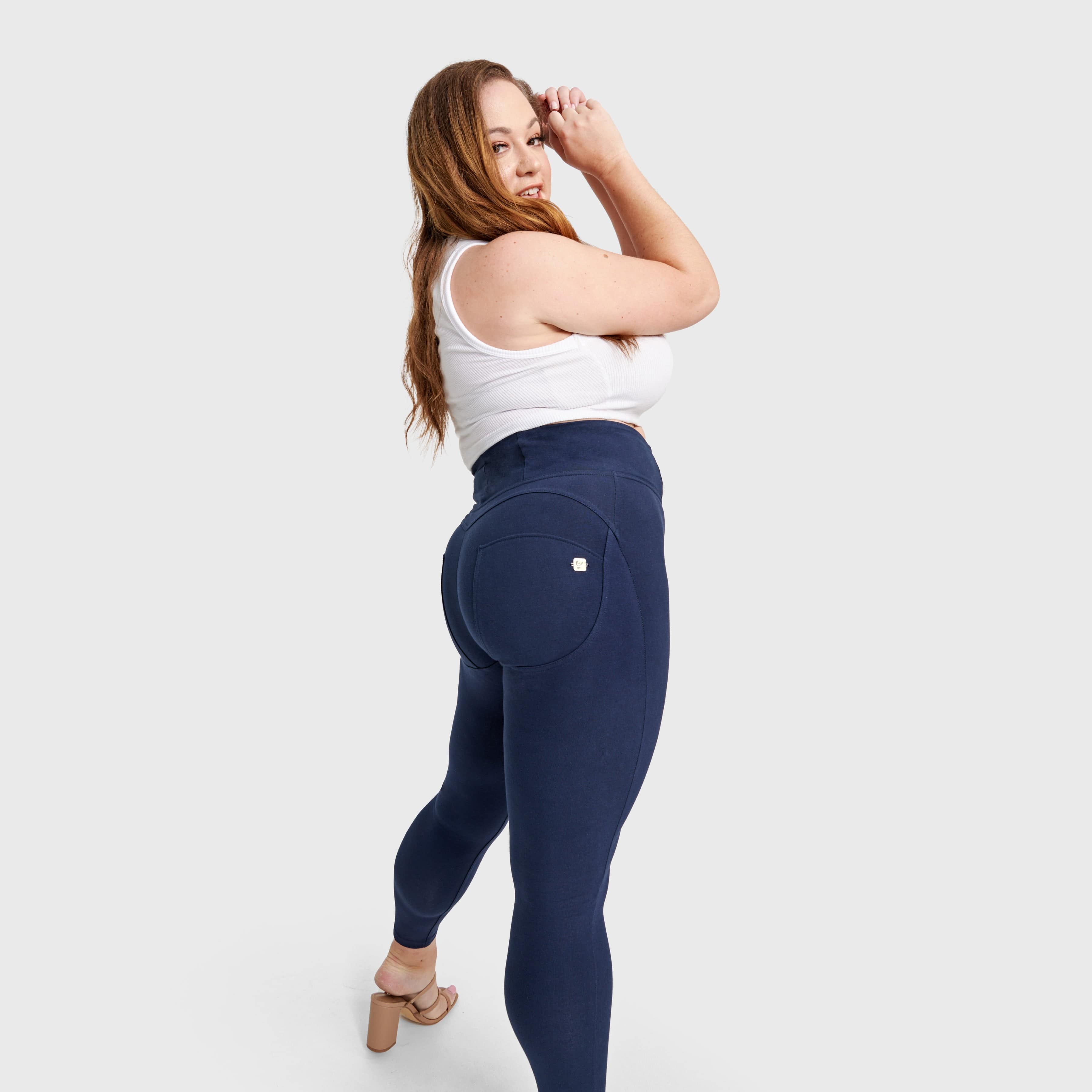 WR.UP® Curvy Fashion - Zip High Waisted - 7/8 Length - Navy Blue