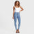 WR.UP® Denim - High Waisted - Full Length - Light Blue + Yellow Stitching