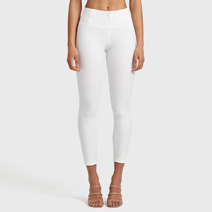 WR.UP® Faux Leather - High Waisted - 7/8 Length - White