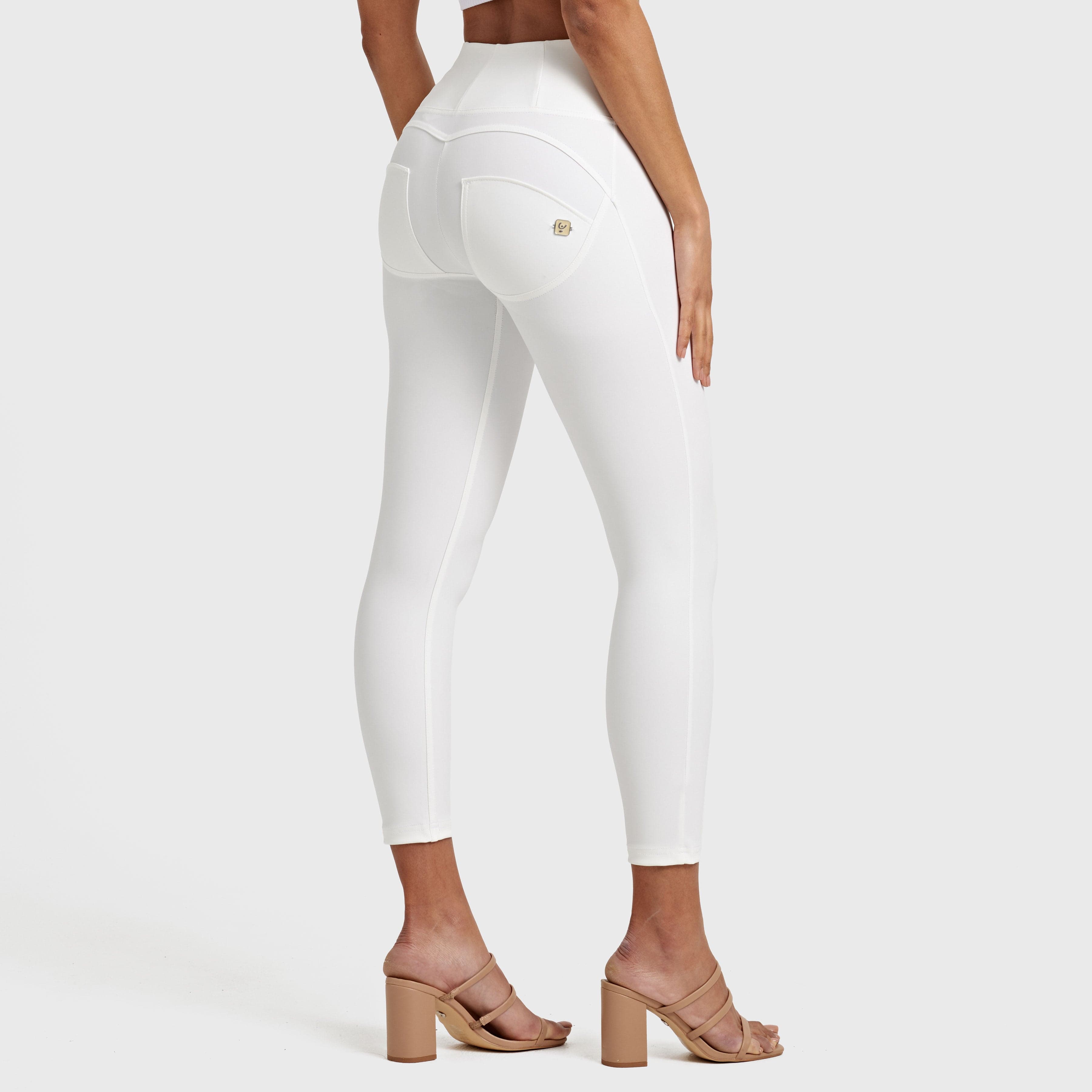 WR.UP® Faux Leather - High Waisted - 7/8 Length - White