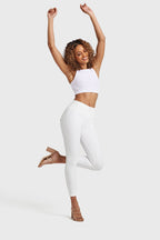 WR.UP® جلد صناعي - خصر مرتفع - طول 7/8 - أبيض