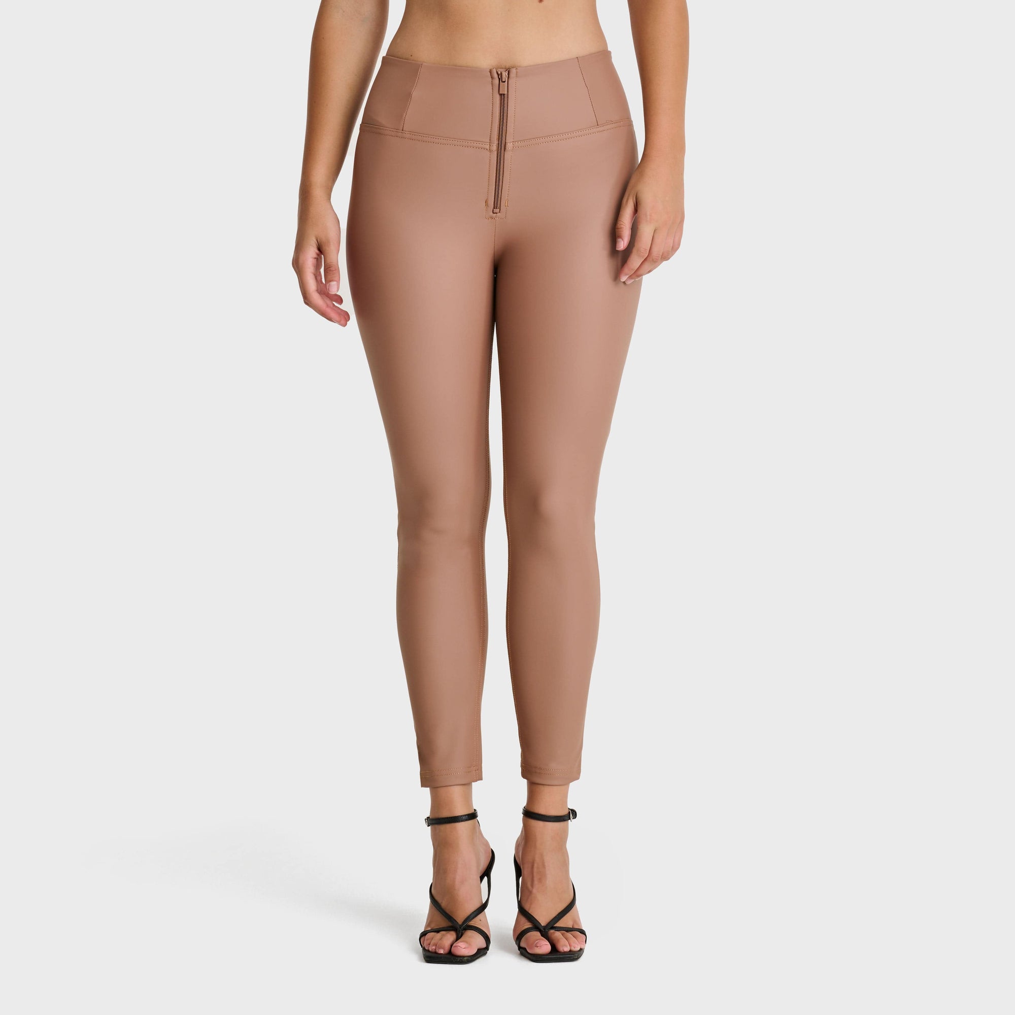 WR.UP® Faux Leather - High Waisted - 7/8 Length - Mocha