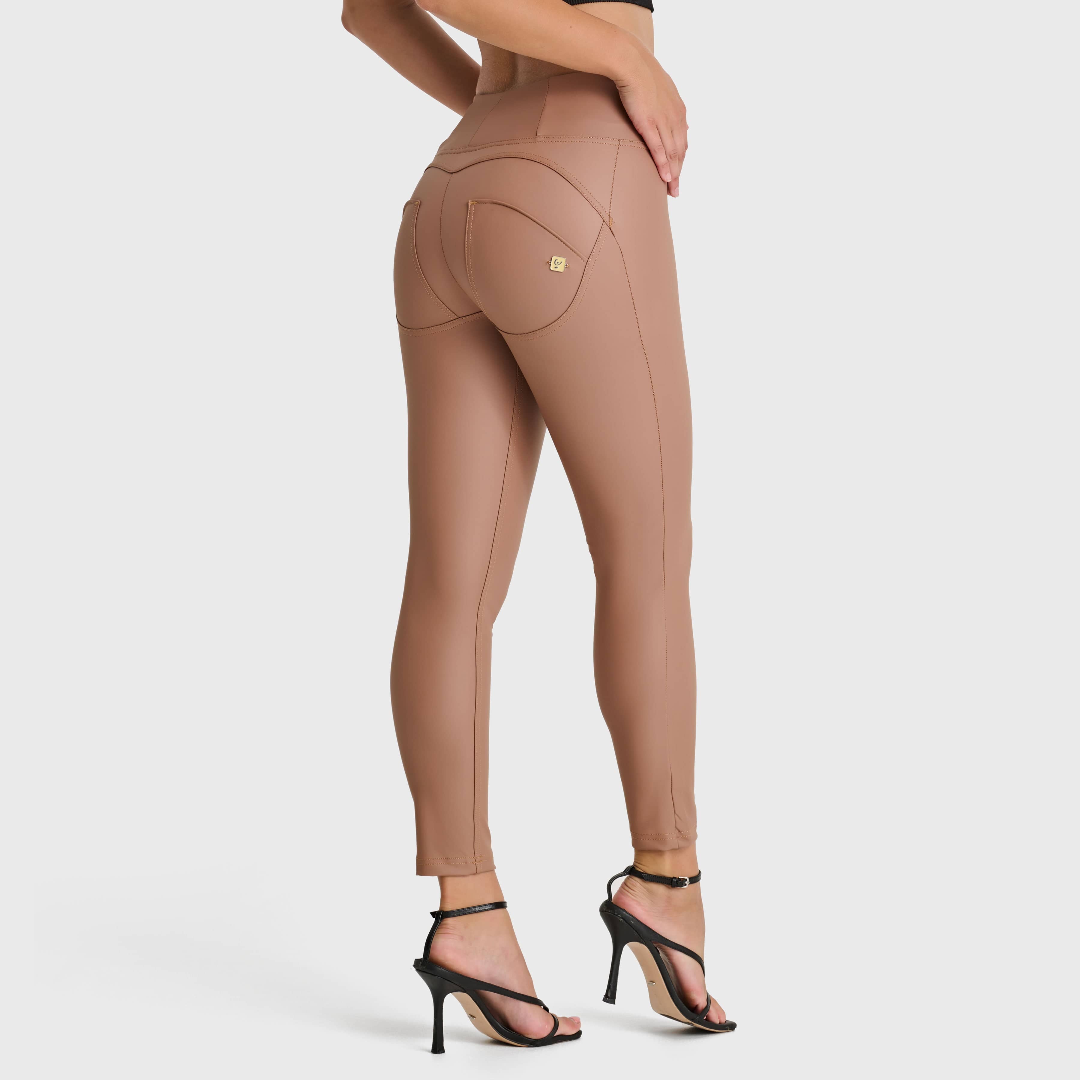 WR.UP® Faux Leather - High Waisted - 7/8 Length - Mocha