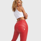 WR.UP® جلد صناعي - خصر مرتفع - طول 7/8 - أحمر