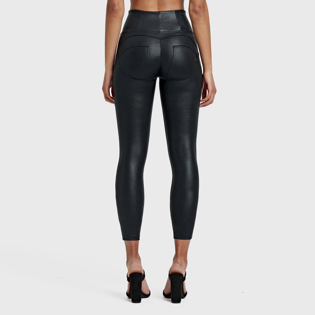 WR.UP® خيوط لامعة معدنية - خصر مرتفع - طول 7/8 - أسود داكن 