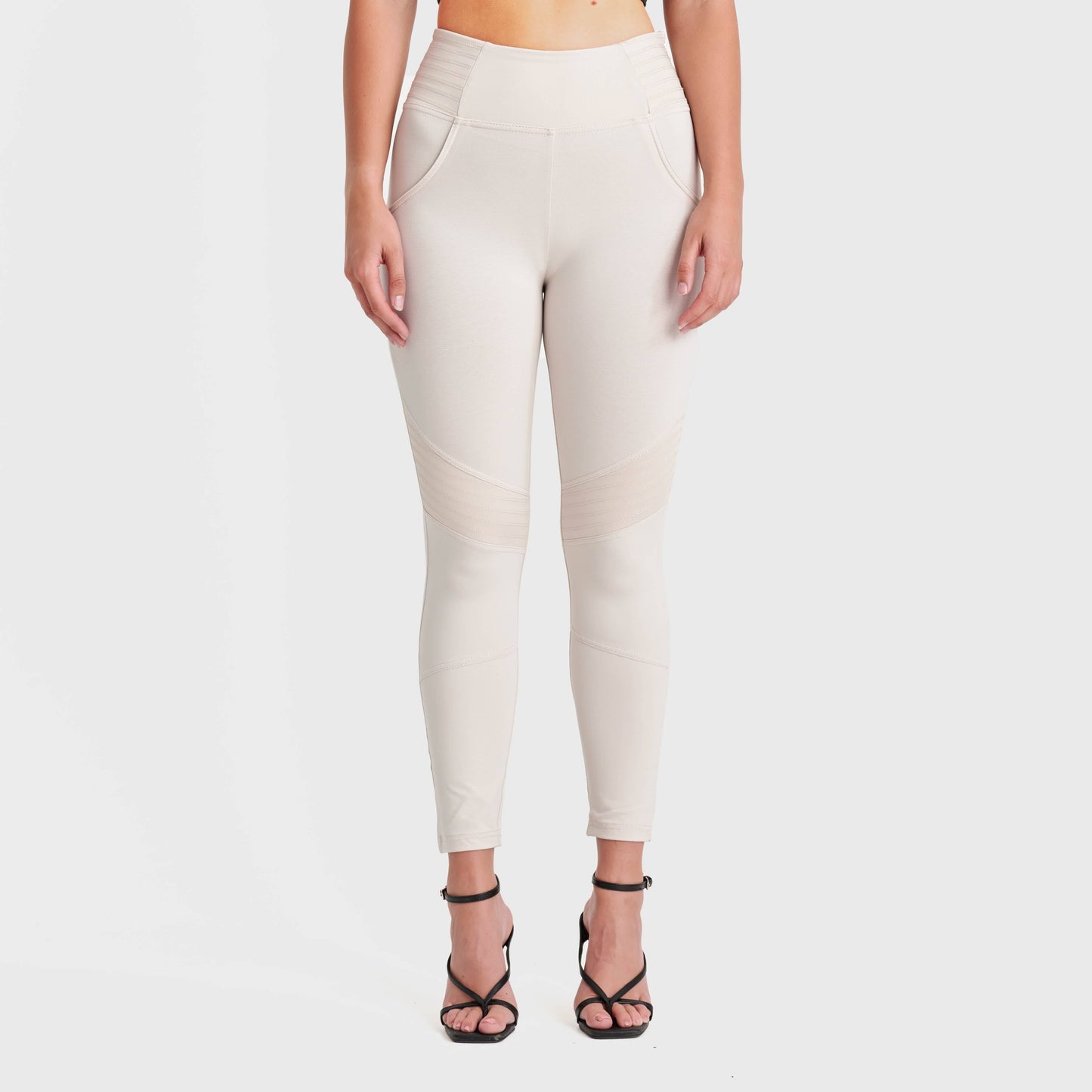 WR.UP® Biker Fashion - High Waisted - 7/8 Length - Champagne