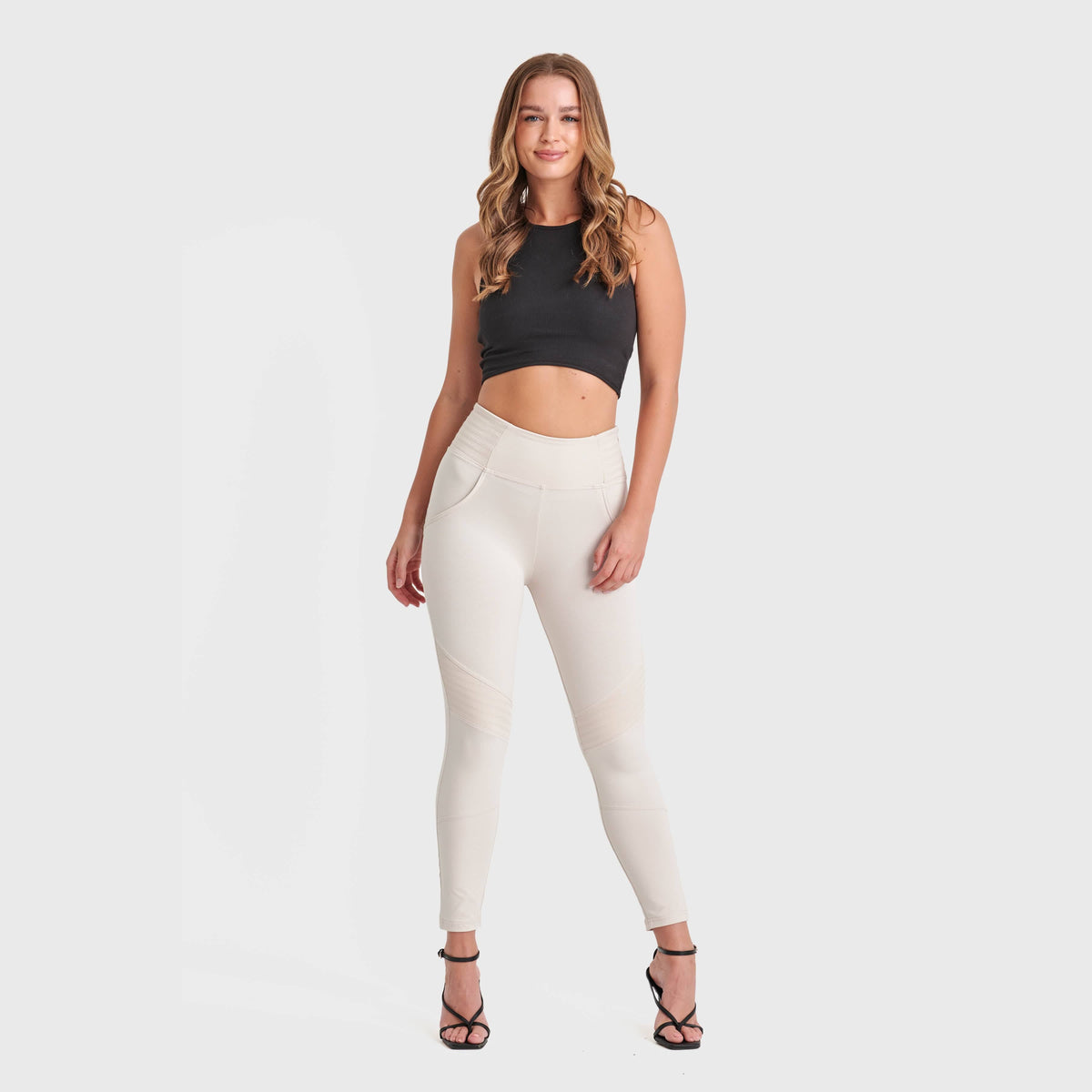 WR.UP® Biker Fashion - High Waisted - 7/8 Length - Champagne