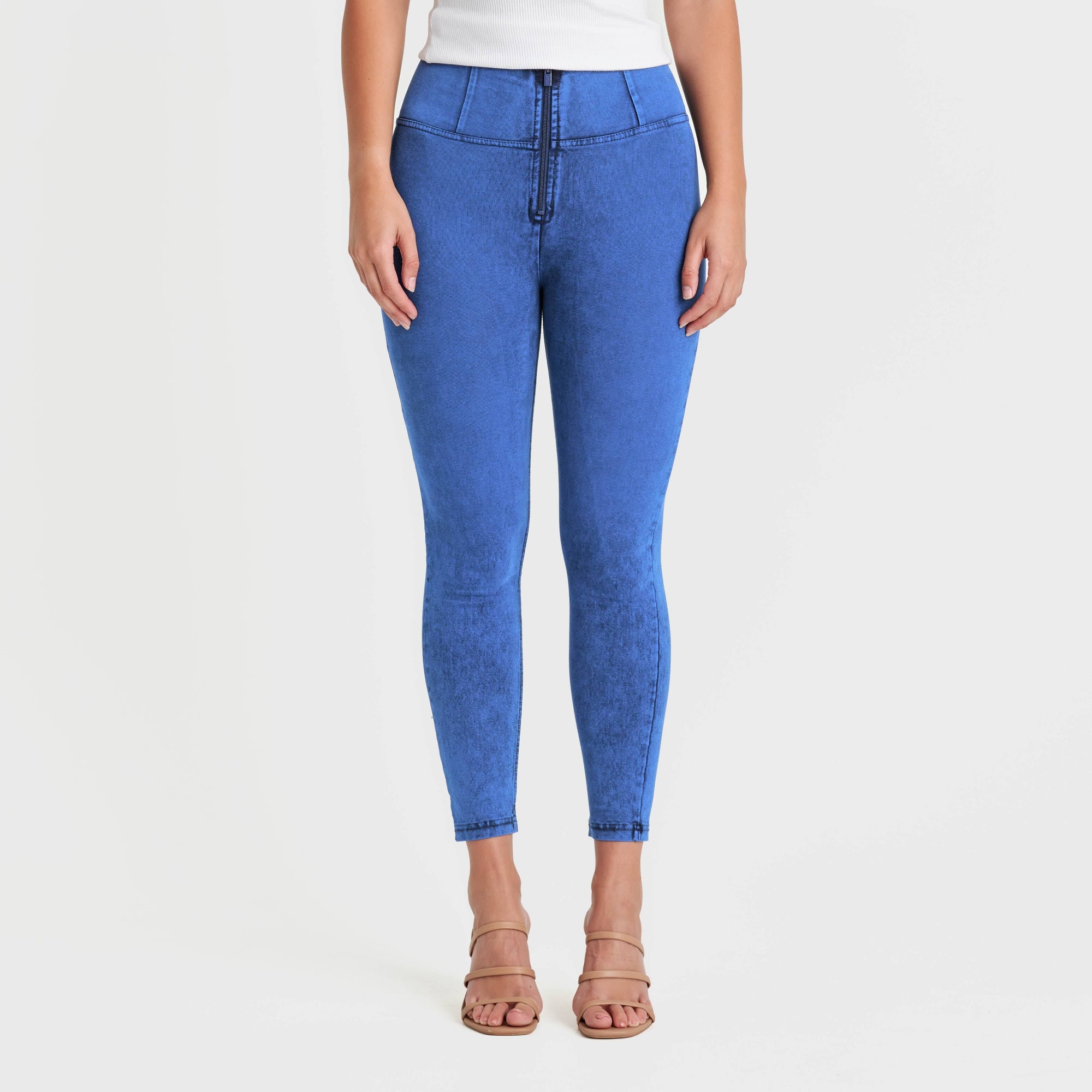 WR.UP® Denim - High Waisted - 7/8 Length - Cobalt Blue + Blue Stitching