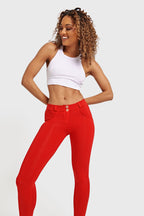 WR.UP® أزياء - خصر متوسط ​​الارتفاع - طول 7/8 - أحمر