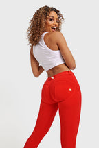 WR.UP® أزياء - خصر متوسط ​​الارتفاع - طول 7/8 - أحمر