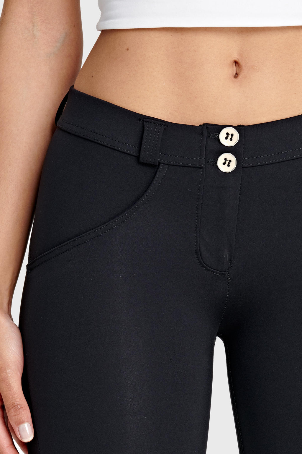 بنطال جينز WR.UP® Diwo Pro - متوسط ​​الارتفاع - طول 7/8 - أسود 