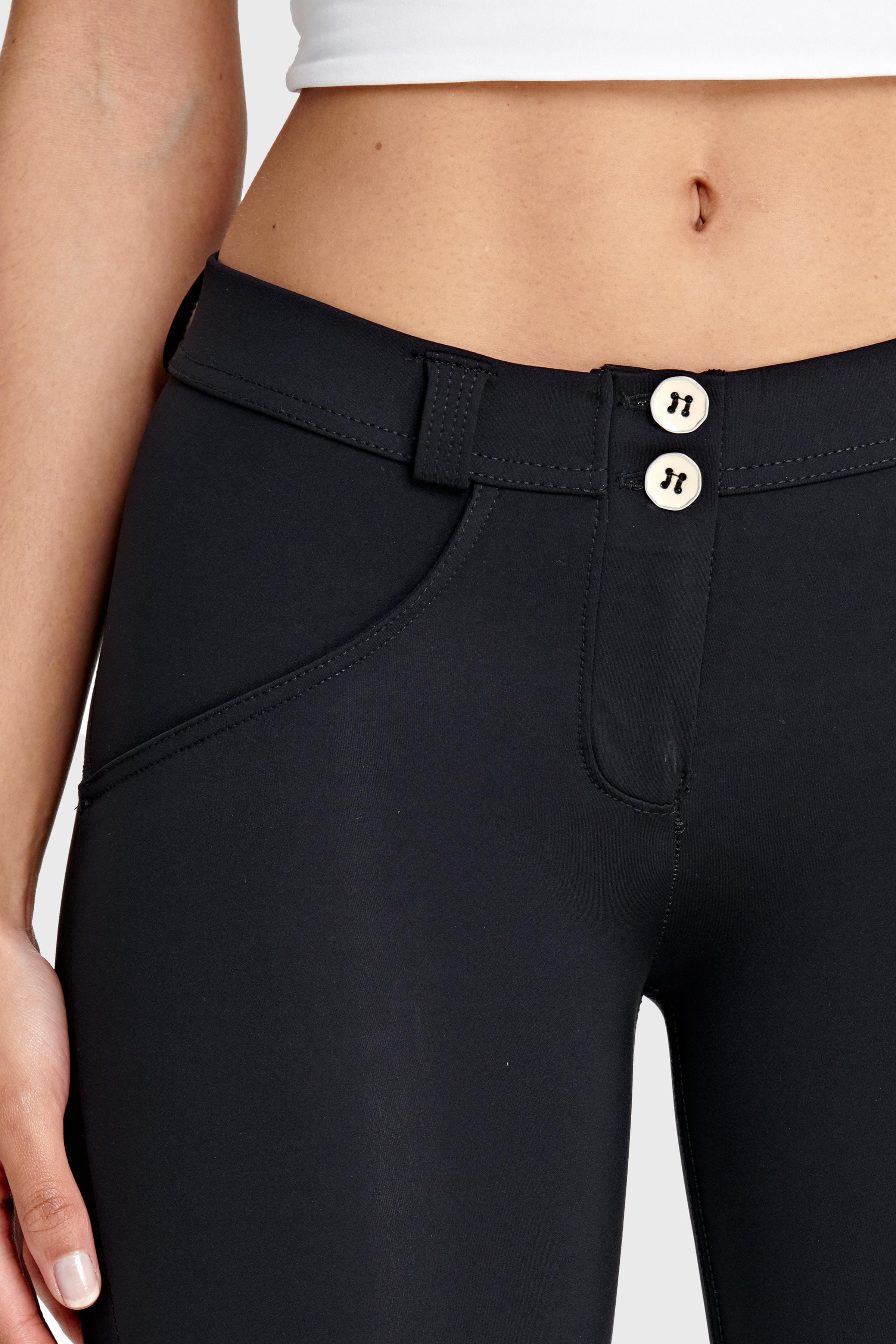 بنطال جينز WR.UP® Diwo Pro - متوسط ​​الارتفاع - طول 7/8 - أسود 