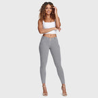 WR.UP® أزياء - خصر متوسط ​​الارتفاع - طول 7/8 - رمادي ميلانج