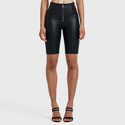 WR.UP® Metallic Lurex - High Waisted - Biker Shorts - Midnight Black