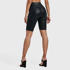 WR.UP® Metallic Lurex - High Waisted - Biker Shorts - Midnight Black