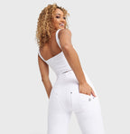 بنطلون جينز ضيق من WR.UP® - خصر مرتفع - قصير - أبيض 