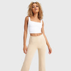 بنطلون جينز ضيق من WR.UP® - خصر مرتفع - قصير - بيج