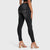 WR.UP® Snug Distressed Jeans - High Waisted - 7/8 Length - Black + Black Stitching