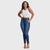 WR.UP® Snug Curvy Jeans - High Waisted - Full Length - Dark Blue + Blue Stitching