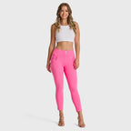 بنطلون جينز ضيق من WR.UP® - خصر مرتفع - طول 7/8 - لون وردي فاتح