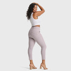 بنطلون جينز ضيق من WR.UP® بتصميم كيرفي - خصر مرتفع - طول 7/8 - رمادي فاتح