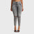 WR.UP® Snug Ripped Jeans - High Waisted - 7/8 Length - Grey Stonewash + Grey Stitching