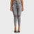 WR.UP® Snug Curvy Ripped Jeans - High Waisted - 7/8 Length - Grey Stonewash + Grey Stitching