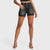 WR.UP® Snug Jeans - 3 Button High Waisted - Shorts - Black + Black Stitching