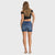 WR.UP® Snug Jeans - High Waisted - Shorts - Dark Blue + Blue Stitching