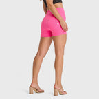 شورت جينز ضيق من WR.UP® - خصر عالٍ - لون وردي فاتح