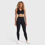 بنطال رياضي عالي الخصر من WR.UP® Diwo® Pro Sport - طول 7/8 - أسود 