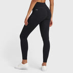 بنطال رياضي عالي الخصر من WR.UP® Diwo® Pro Sport - طول 7/8 - أسود 