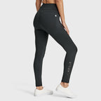 بنطال رياضي WR.UP® Diwo Sport - خصر مرتفع - طول 7/8 - أسود 