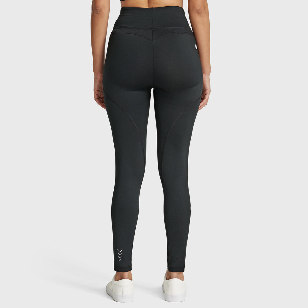 بنطال رياضي WR.UP® Diwo Sport - خصر مرتفع - طول 7/8 - أسود 