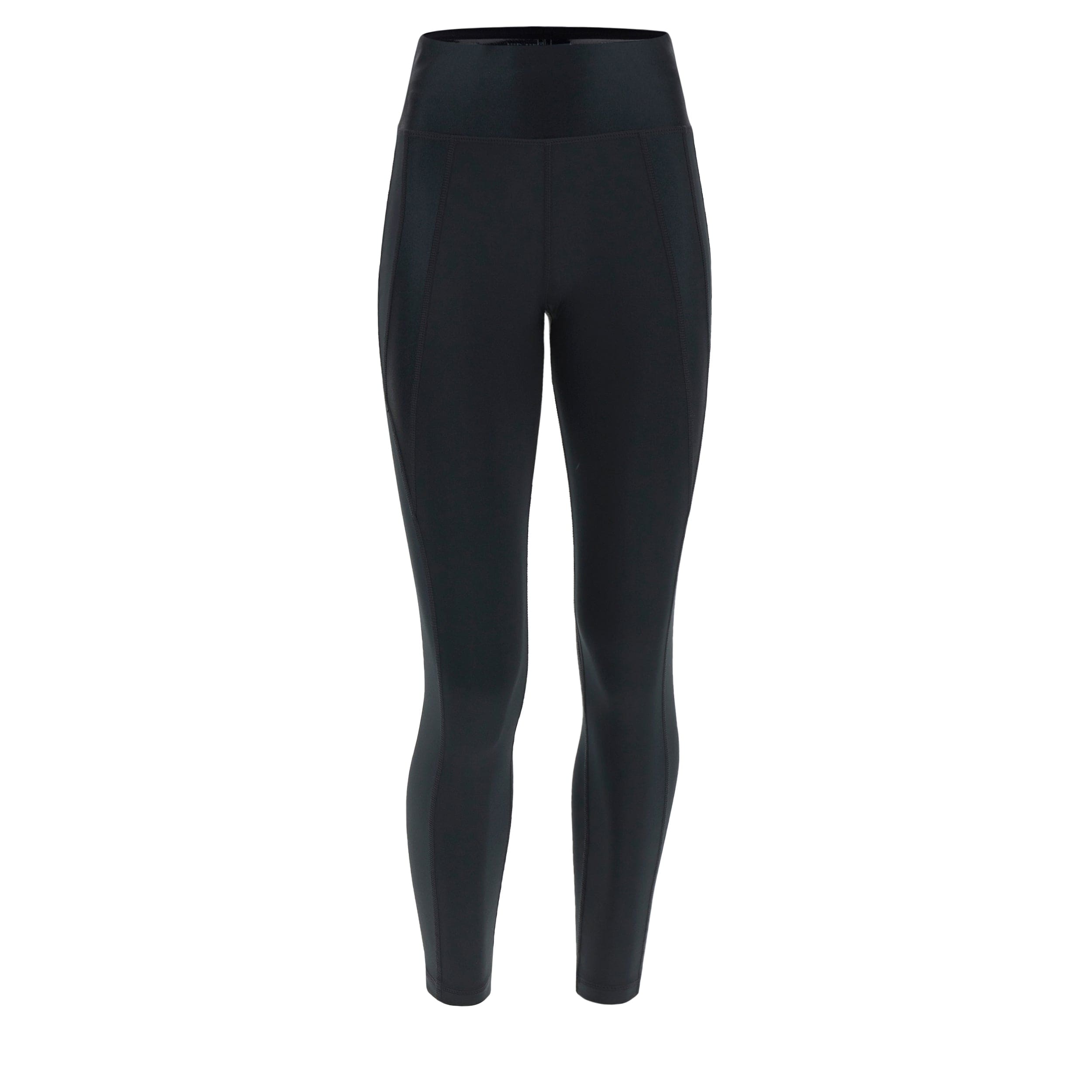 WR.UP® Diwo Sport - خصر مرتفع - طول 7/8 - أسود مع حزام خصر لامع